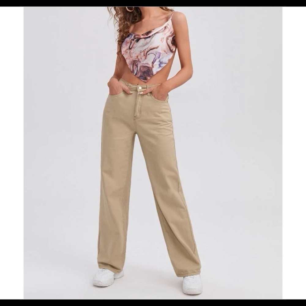 Shein High Waist Slant Pocket Straight Jeans. Size XXS (0)